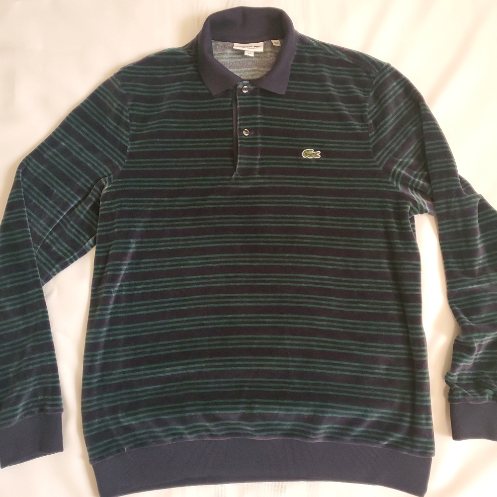 Velour Lacoste shirt size L
